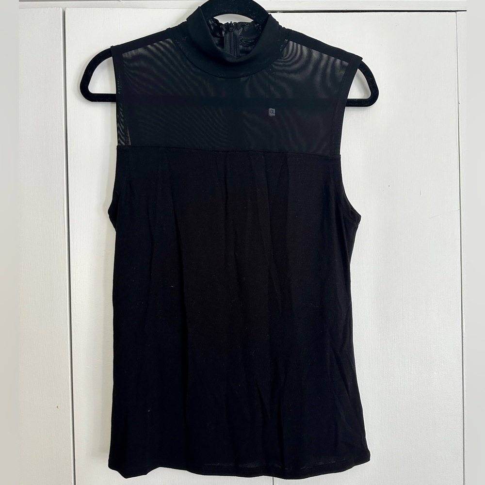 Generation Love Black Mesh Sleeveless Blouse